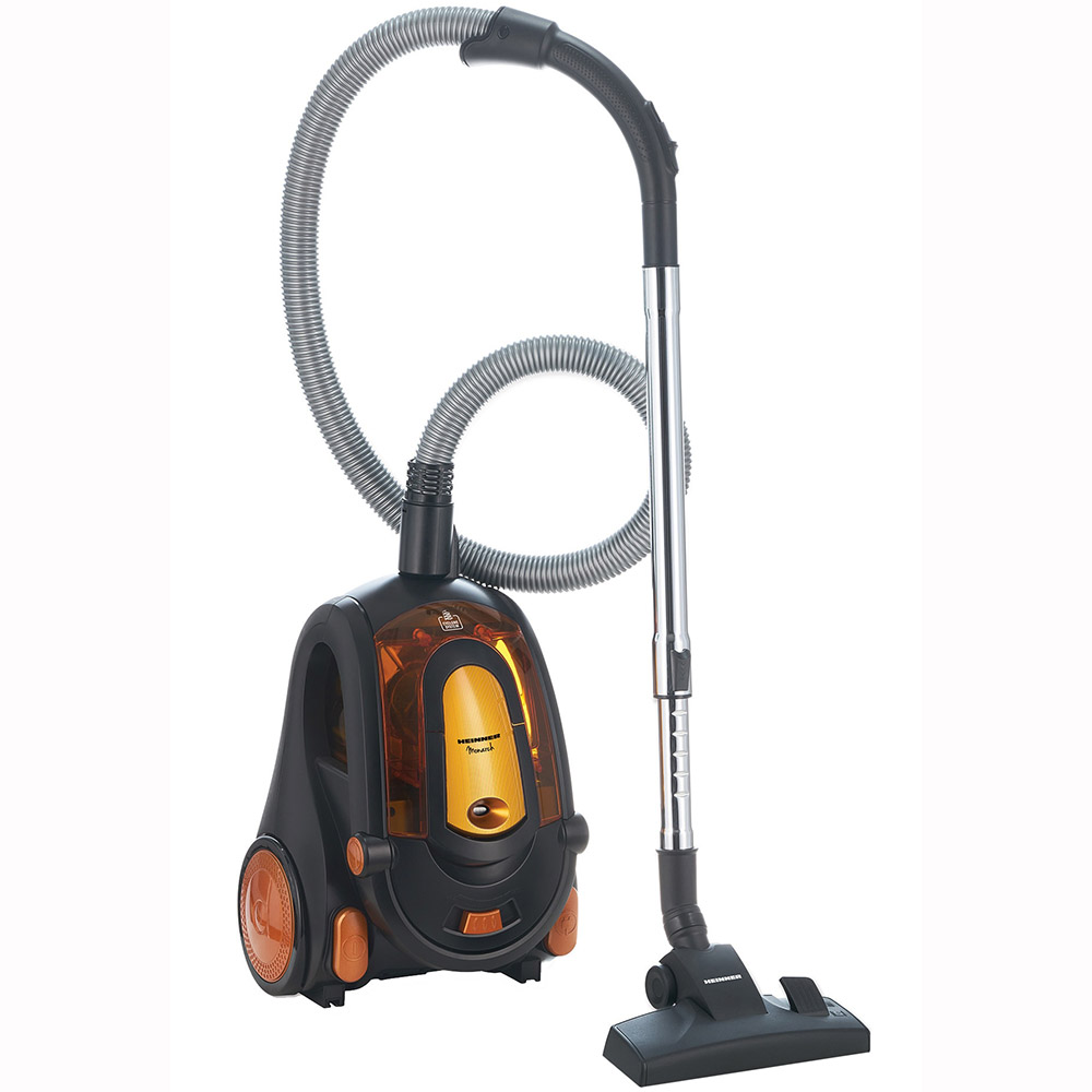 Aspirator fara sac Heinner HVC-V800BK, 800 W, 2.2L, Filtru Hepa 11, Negru/Portocaliu