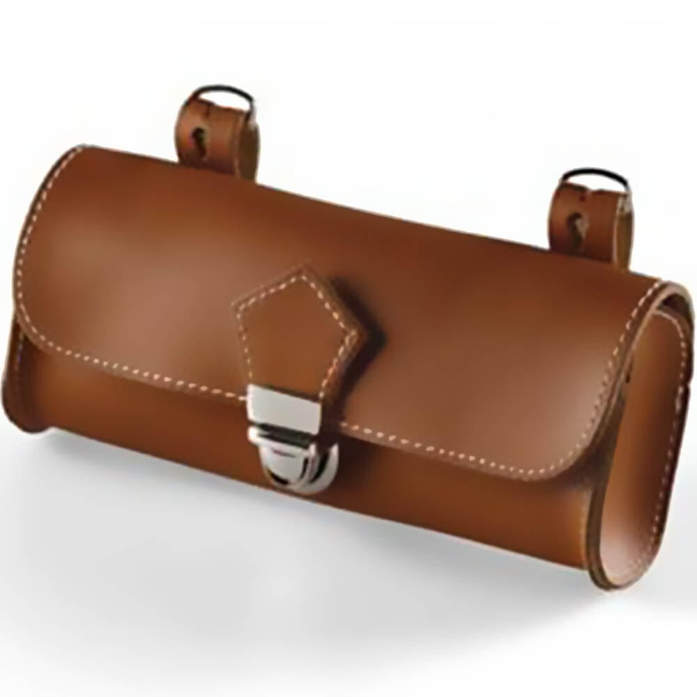 Borseta pentru sa bicicleta Montegrappa, model 0015MA, material piele, culoare maro/coniac, MTGRP-0015-MA