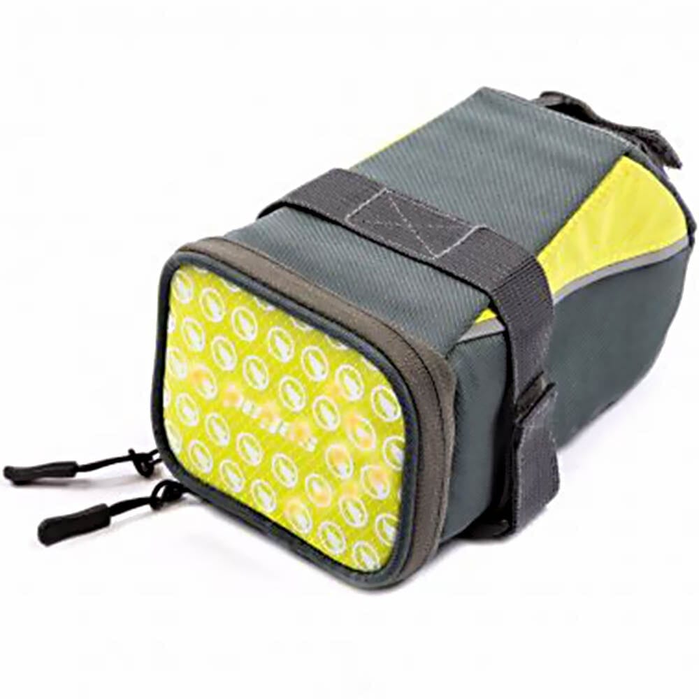 Borseta sa Pegas cu semnalizare directie, 30 LED-uri (verde-rosu), Li-Ion 650MAH, culoare gri cu galben, F21YKWB1028-YEL