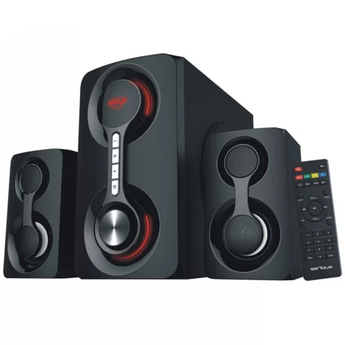 Boxe 2.1 Serioux SoundRise, 60W RMS, Bluetooth, USB, AUX, SD, Radio FM, Negre, SRXS-2160W