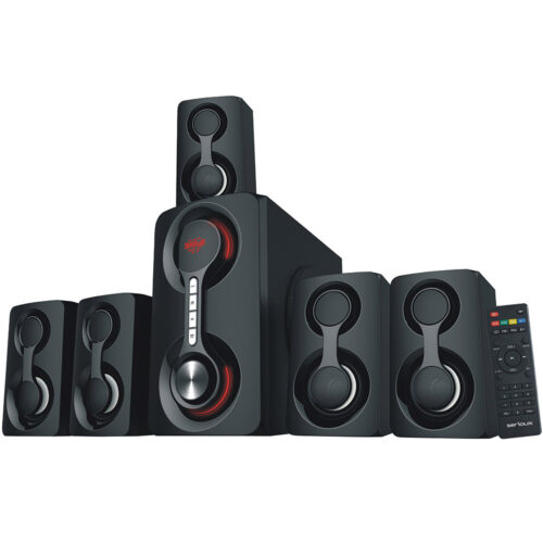 Boxe 5.1 Serioux SoundRise, 105W RMS, Negre, Bluetooth, USB, AUX, SD, Radio FM, SRXS-51105W