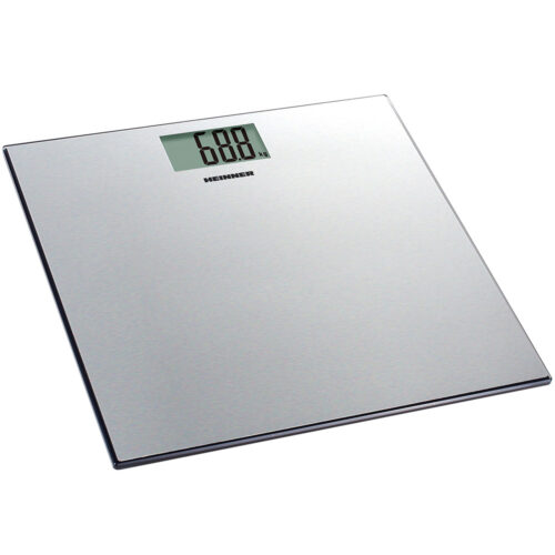 Cantar de baie Heinner HBS-180SS, 180kg, Platforma din inox, Display LCD, Argintiu
