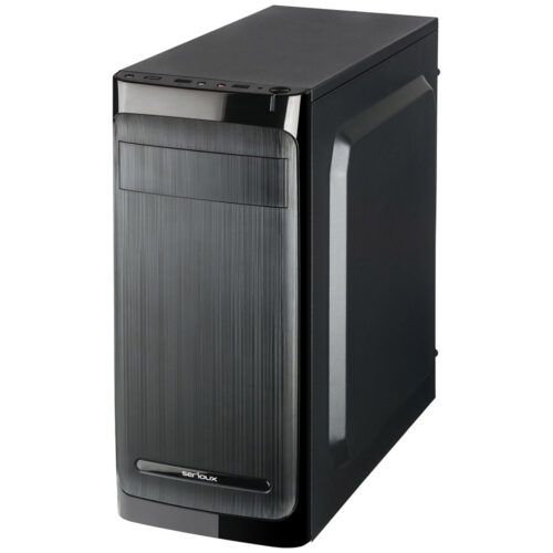 Carcasa PC Serioux Clasic, Fara sursa, Middle Tower, ATX, Negru, SRXC-CLASSIC