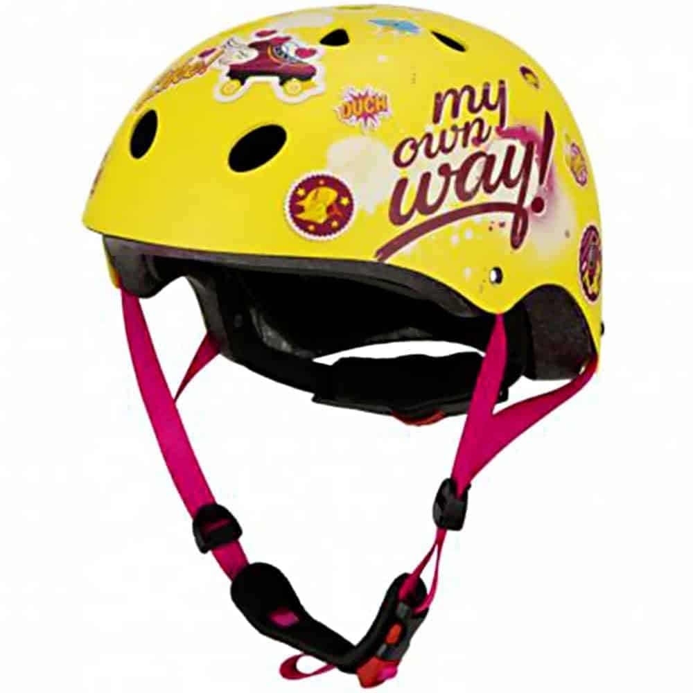 Casca de protectie skate Seven, model Soy Luna, 11 gauri de ventilare, culoare galben, licenta Disney, DIS-9020-SHSL03
