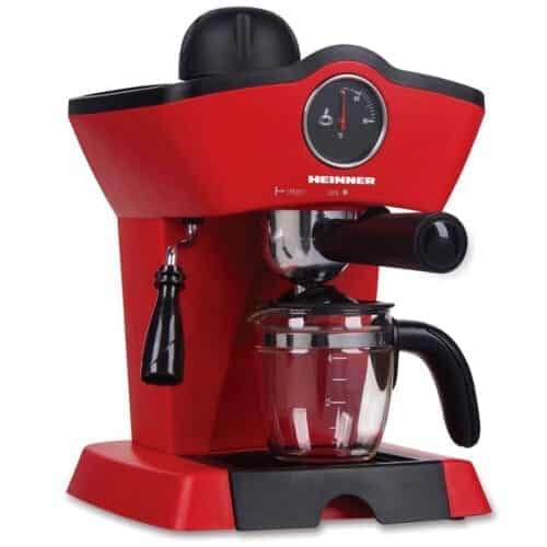 Espressor manual Heinner HEM-200RD, 800W, 3.5 bar, filtru inox, 250 ml, Rosu