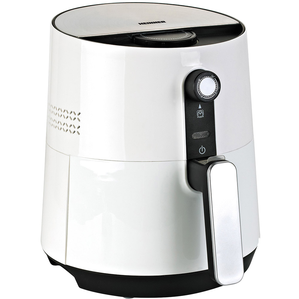 Friteuza cu aer cald Heinner AirFryer HAF-1300WH, Gatire fara ulei, 1300 W, 3.6l, Termostat reglabil, Timer, Alb