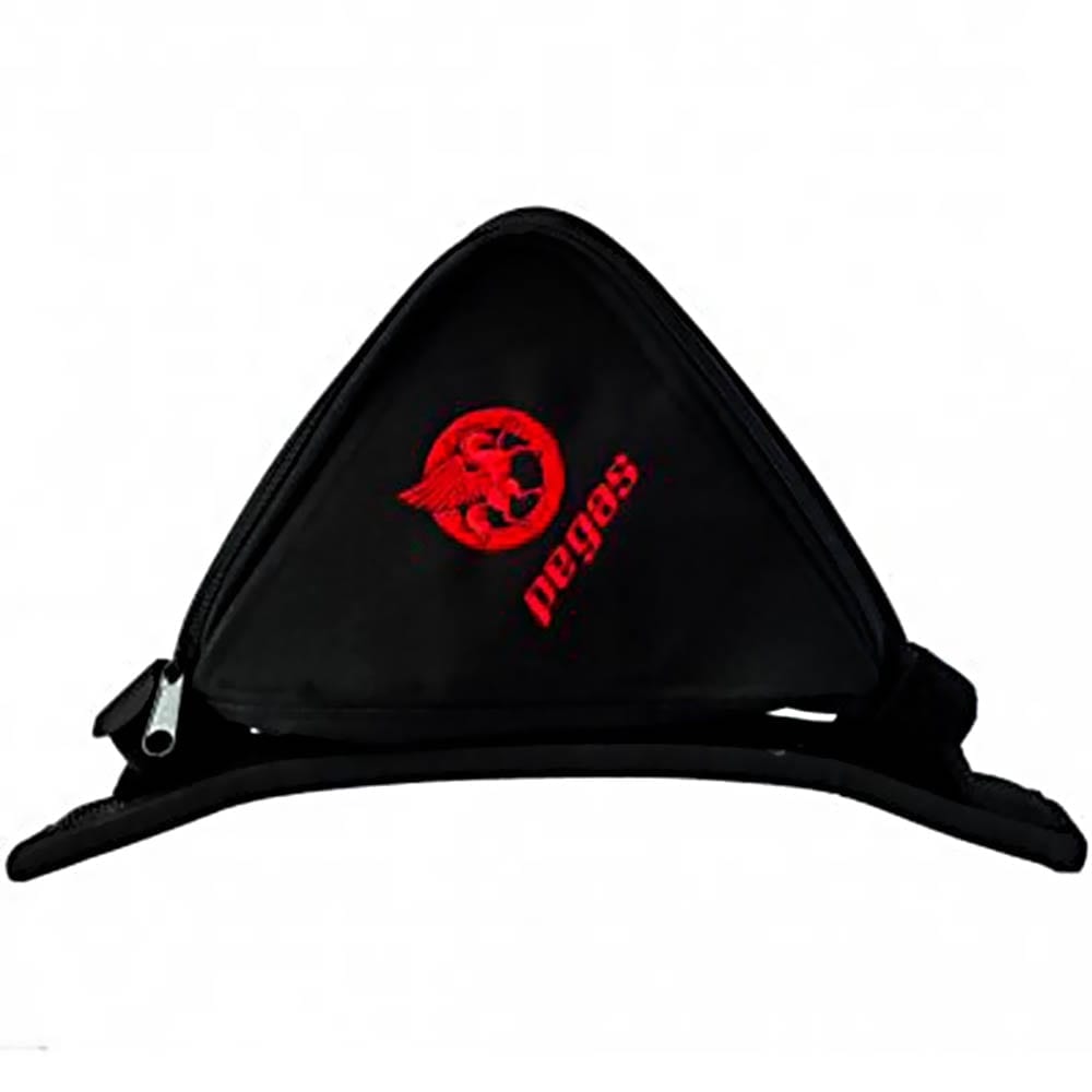 Geanta cadru bicicleta Pegas FB-0036, 2 compartimente, cu velcro, culoare negru