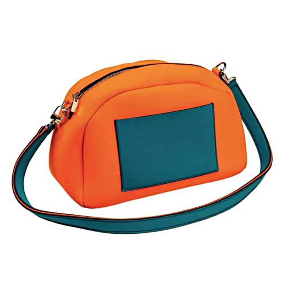 Geanta de umar Nfun Funny, material neopren, culoare portocaliu/turcoaz, NFCVB028