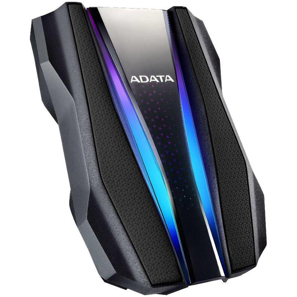 HDD extern ADATA, 1TB, HD770G, 2.5, USB 3.2, RGB strips, Negru, AHD770G-1TU32G1CBK