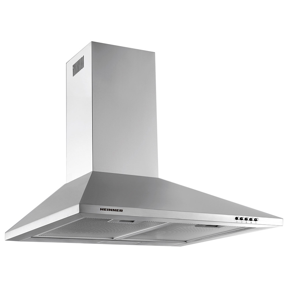 Hota incorporabila decorativa Heinner DCH-450X, Putere de absorbtie 429.4 mc/h, 1 motor, 60 cm, 3 trepte de viteza, Inox