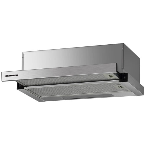 Hota incorporabila telescopica Heinner HTCH-F400IX, Putere de absorbtie 358.4 mc/h, 1 motor, 60 cm, Inox