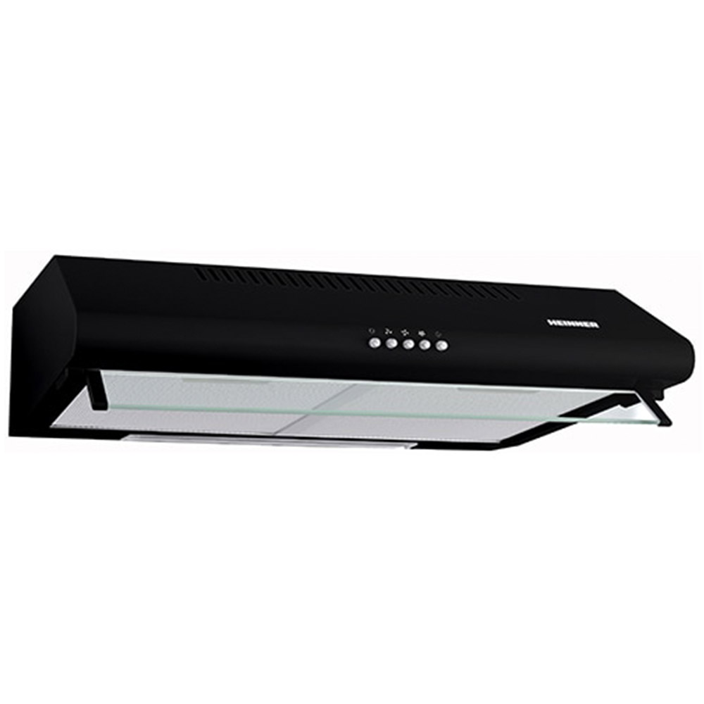 Hota traditionala Heinner Ch-400-Bk, Putere de absorbtie 326.4 m3/h, 2 motoare, 60 cm, Negru
