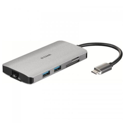 Hub USB D-Link, 8 porturi 3.0, Gri, DUB-M810
