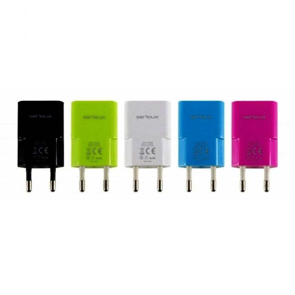 Incarcator Serioux USB 24 buc, port USB 1 A, diverse culori, SRXA-TRVCH1ADBLK