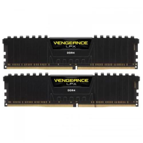Kit Memorie RAM Corsair Vengeance LPX, DIMM, DDR4, 16GB, 2666MHz, CL16, Negru, CMK16GX4M2A2666C16