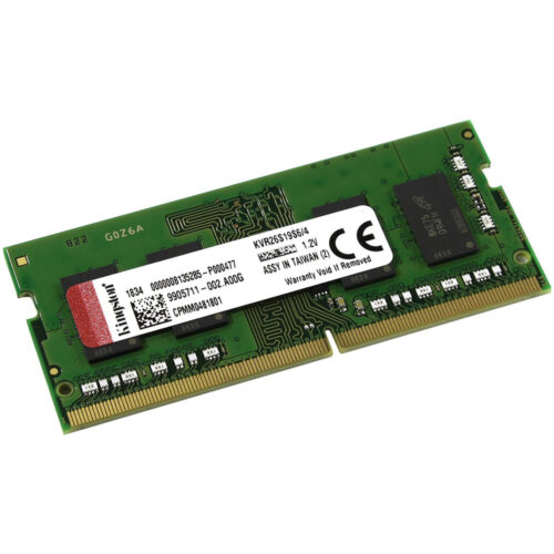 Memorie RAM notebook Kingston, DDR4, 4GB, 2666MHz, CL19, SODIMM, KVR26S19S6/4