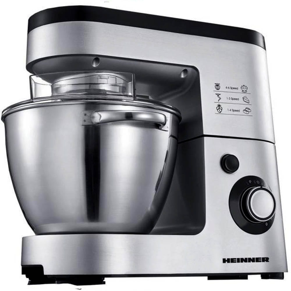 Mixer planetar Heinner HPM-1500XMC-V2, 1500W, 6 viteze, Bol 5.5 L, Inox