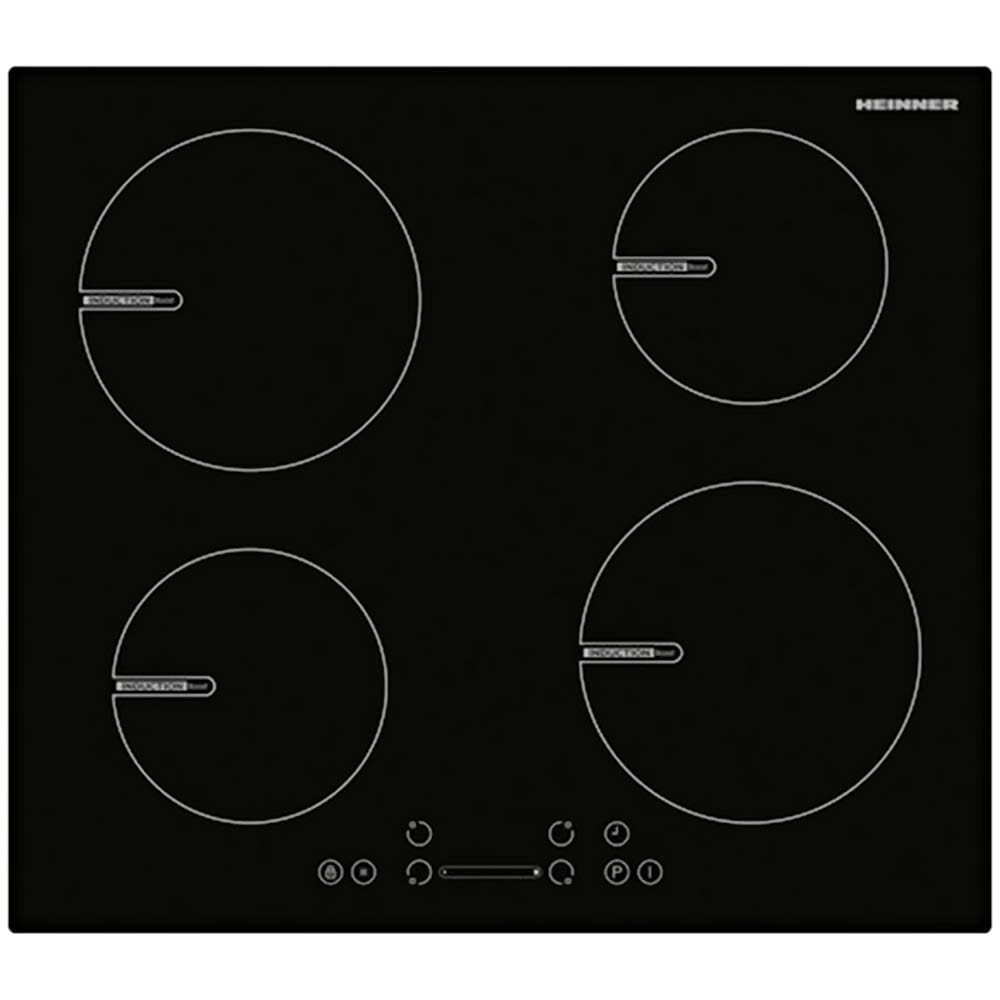 Plita incorporabila Heinner HBHI-V594BSC, Inductie, 4 zone de gatit, Touch control, Boost 4 zone, 60 cm, Sticla neagra
