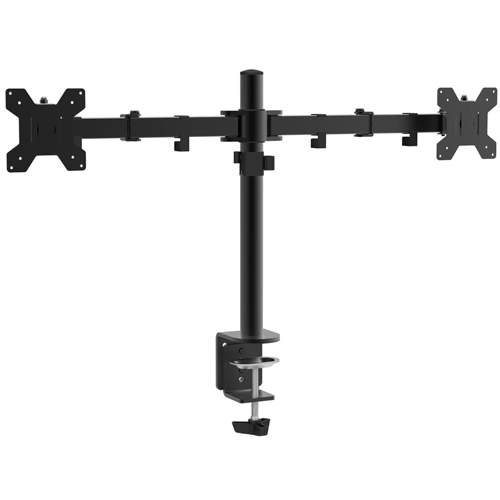 Suport birou 2 monitoare Serioux MM1903A, 10 inch - 27 inch, VESA, Negru