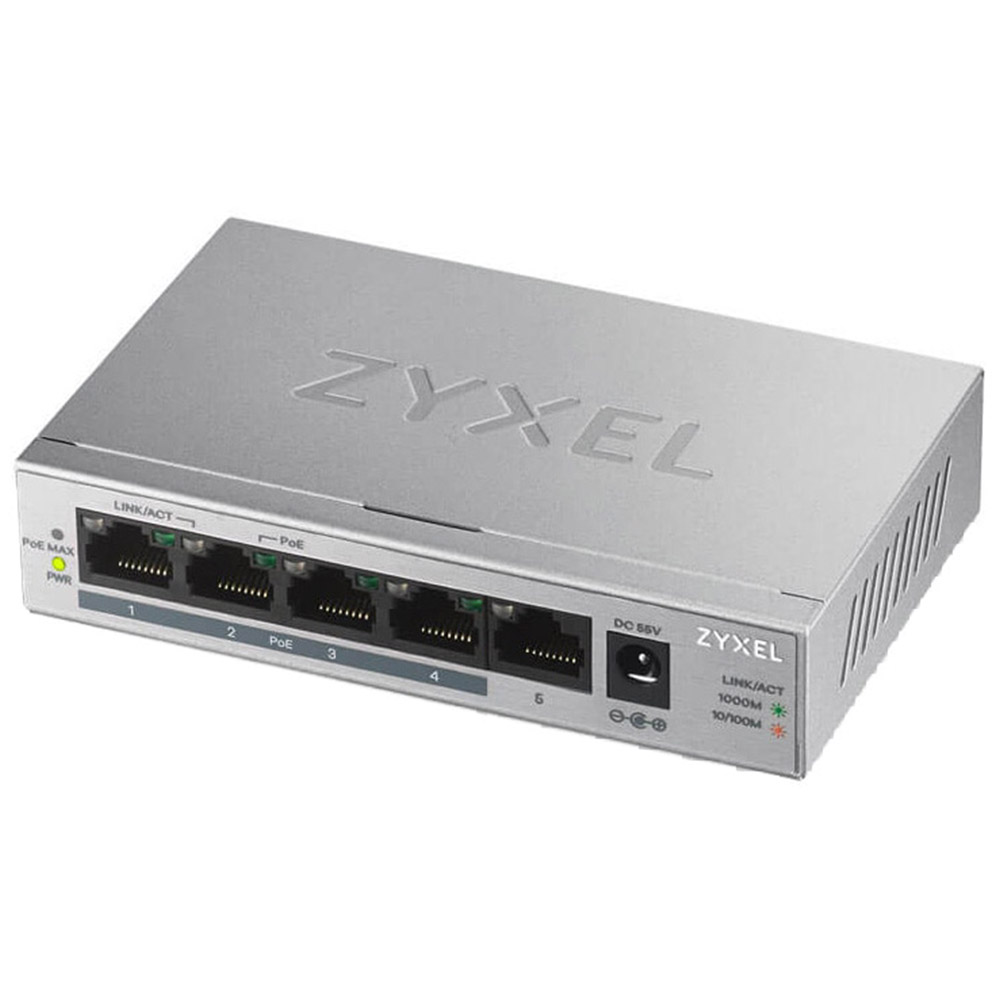 Switch ZyXEL GS1005-HP, 5 Port Gigabit PoE, GS1005HP-EU0101F