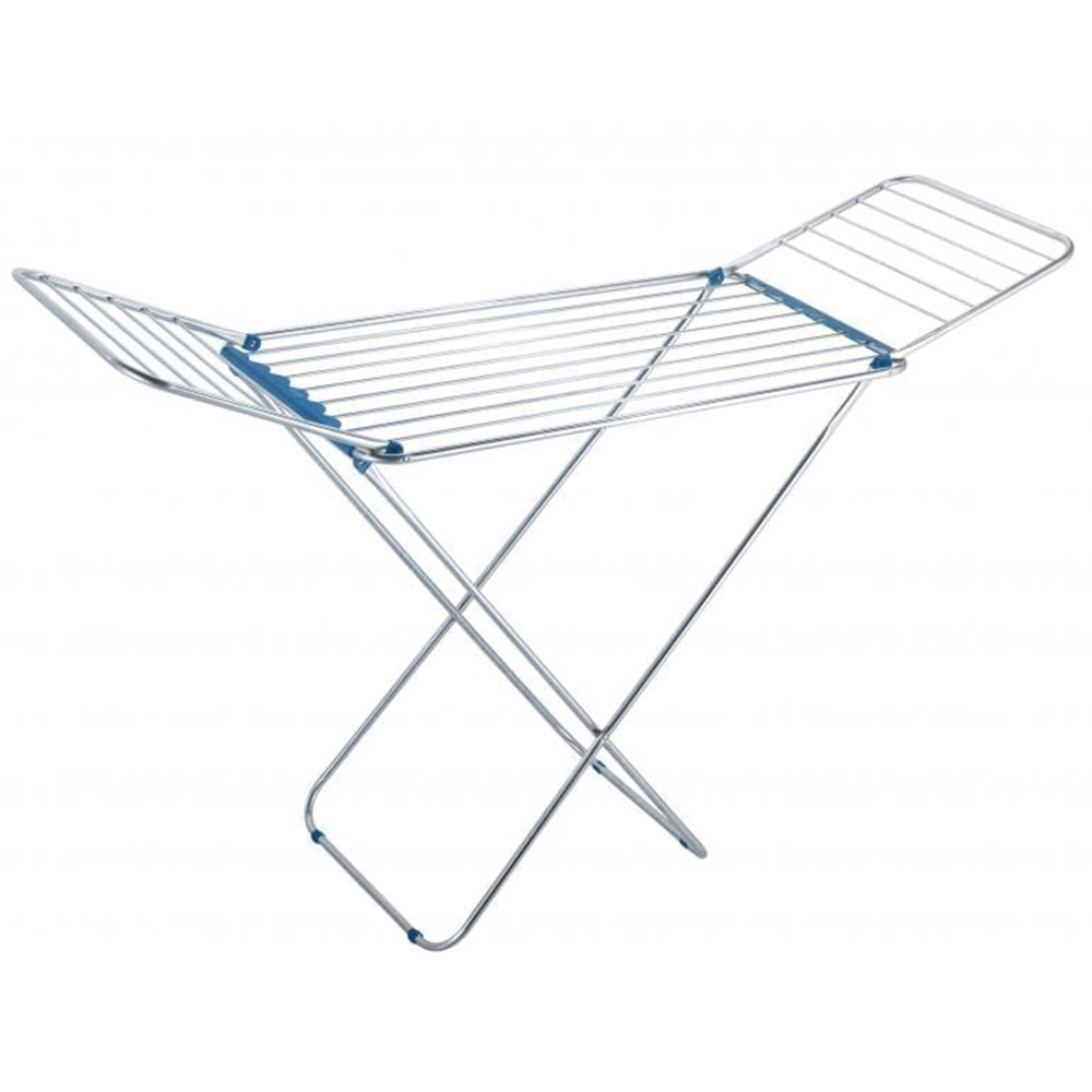 Uscator de rufe clasic Heinner, metalic, 18 metri, Argintiu/Albastru, HR-LI-WR1007
