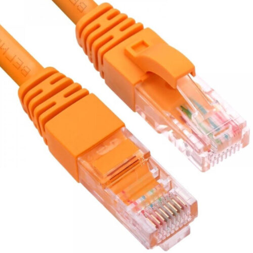 Cablu UTP RJ45-RJ45 Cat. 5e, 0.25m, portocaliu, UTP-5E-0.25-O, patchcord din cupru