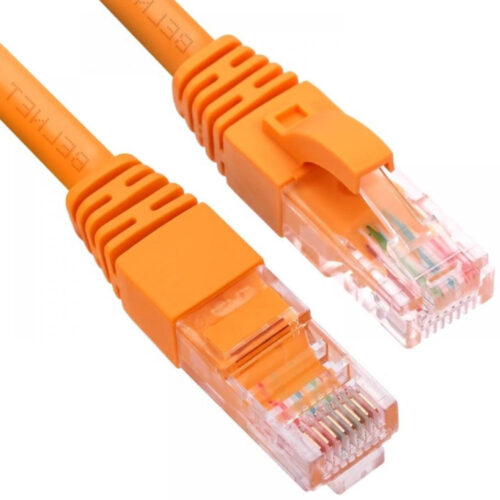 Cablu UTP RJ45-RJ45 Cat. 5e, 1m, portocaliu, UTP-5E-1-O, patchcord din cupru