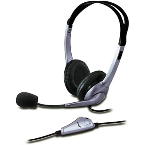 Casti audio Genius HS-04S, cu fir, Jack 3.5 mm x 2, microfon, utilizare multimedia