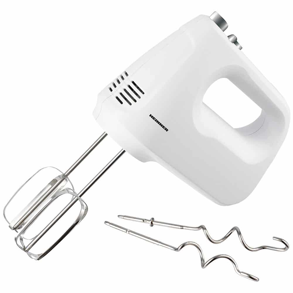 Mixer de mana Heinner White Blossom HM-250WHSL, 250W, 6 viteze, Turbo, Alb
