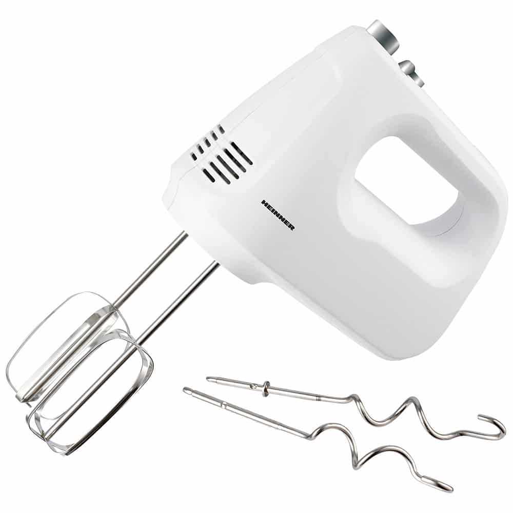 Mixer de mana Heinner White Blossom HM-250WHSL, 250W, 6 viteze, Turbo, Alb