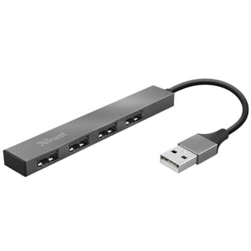 Adaptor Trust Halyx Aluminium, 4 porturi, Mini USB Hub