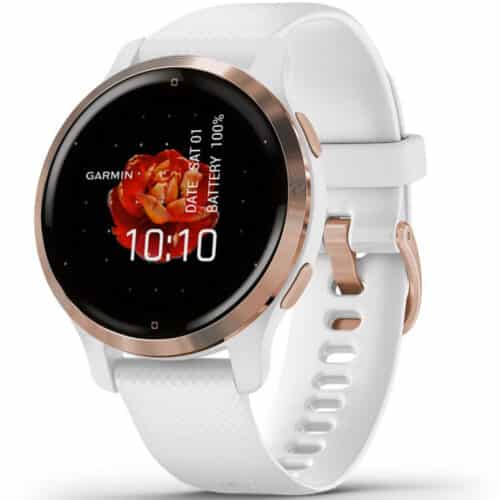 Ceas smartwatch Garmin Venu 2S, Wi-Fi, Rose Gold/White