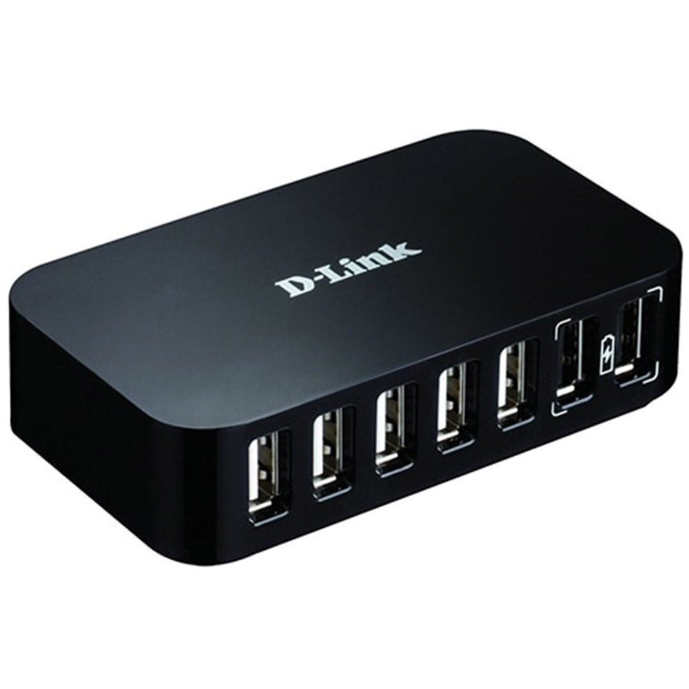 Hub USB D-Link DUB-H7, 7 porturi, USB 2.0, Negru