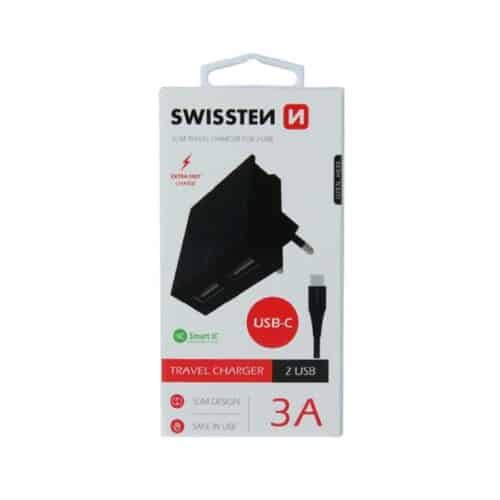 Swissten Smart IC / Set incarcator+Cablu USB to Type-C