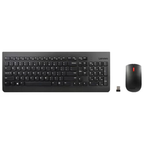 Kit tastatura si mouse Lenovo Essential, Wireless, Negru, 4X30M39497