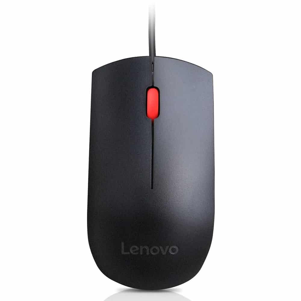 Mouse cu fir Lenovo Essential, Optic, USB-A, Black