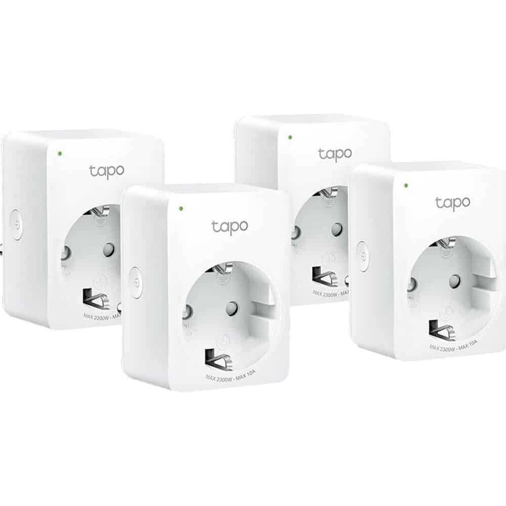 Priza TP-Link Wi-Fi Mini Smart Tapo P100, 4 pack, 2300 W, 10 A