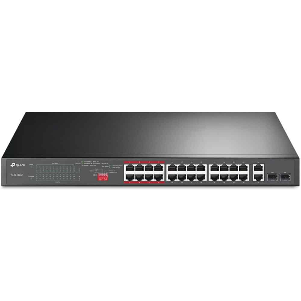 Switch TP-Link TL-SL1226P, 24× PoE+ 10/100 Mbps RJ45