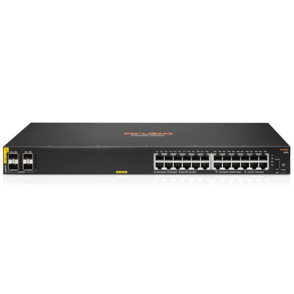 Switch PoE Aruba 6100 JL677A, 128 Gbps, 4 SFP+