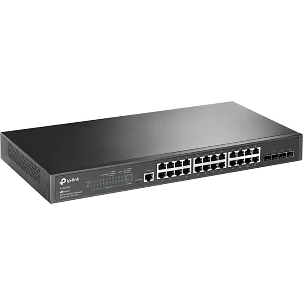 Switch TP-Link TL-SG3428, 24 Porturi RJ45, Micro USB, 56 Gbps