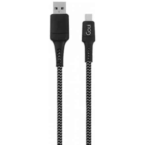 Cablu Date si Incarcare Goui Tough, USB la Micro USB, 1.5m, Gri / Negru