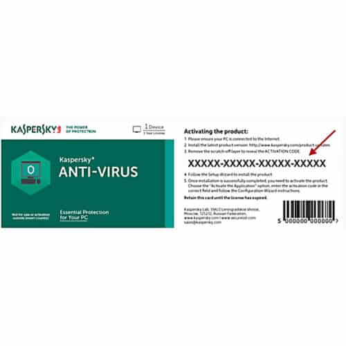Scratch card Kaspersky Antivirus, 1 an, 1 utilizator, New
