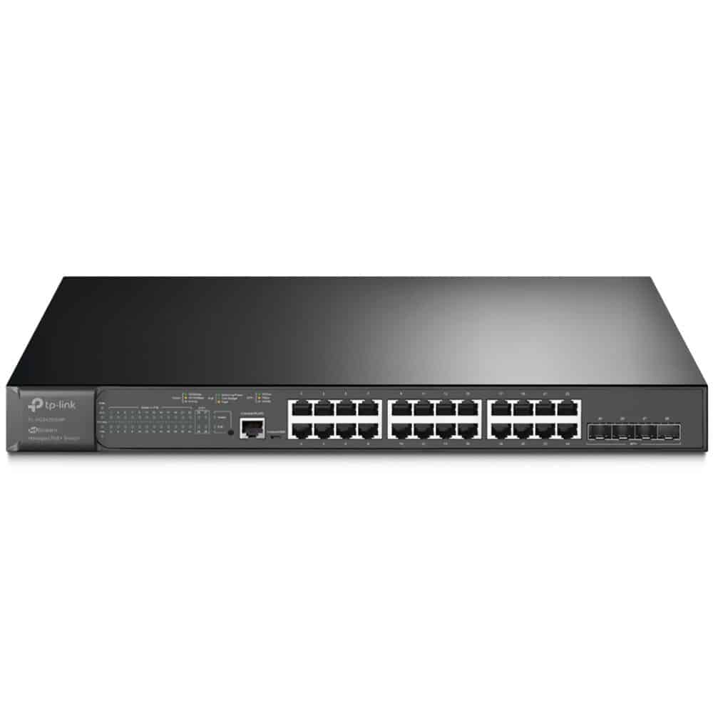 Switch TP-Link TL-SG3428XMP, JetStream 24-Port Gigabit, 4-Port 10GE SFP+, Managed, 384 W, 128 Gbps, Gri