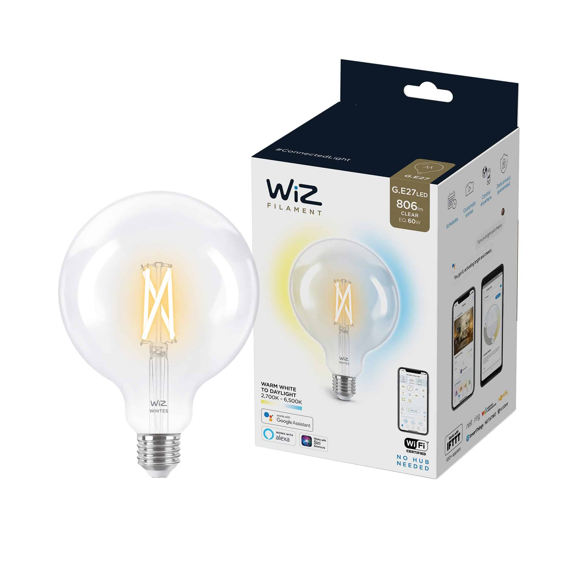 Bec LED inteligent vintage (decorativ) WiZ Connected Filament Whites