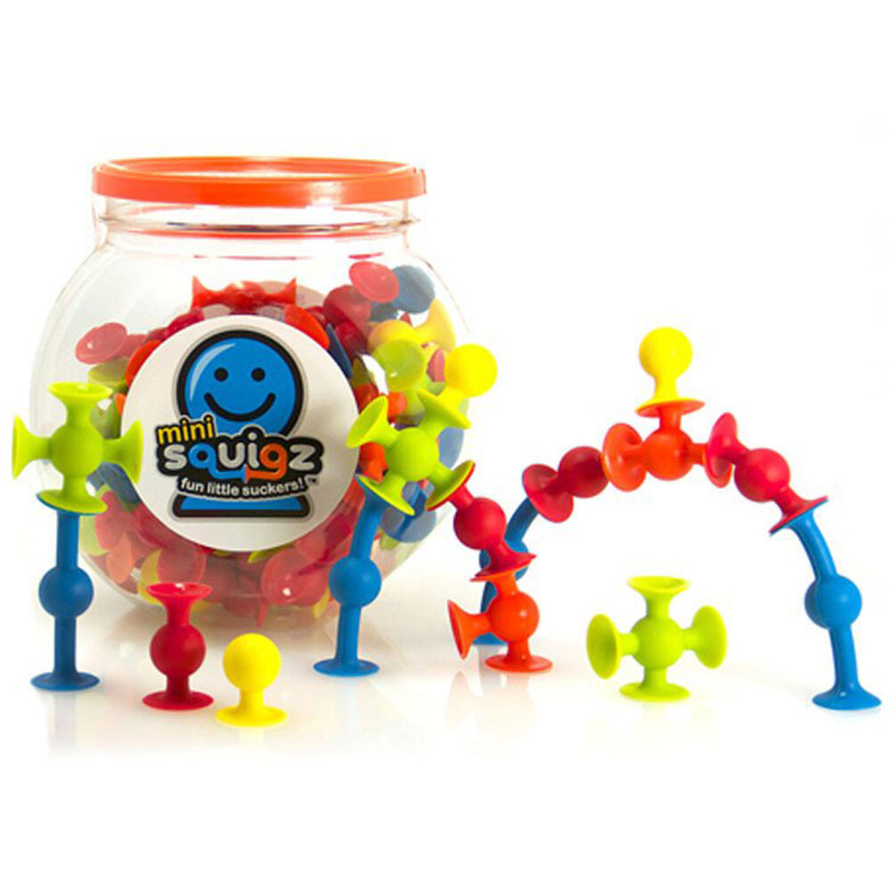 Joc De Constructie Fat Brain Mini Squigz, 75 piese, Multicolor
