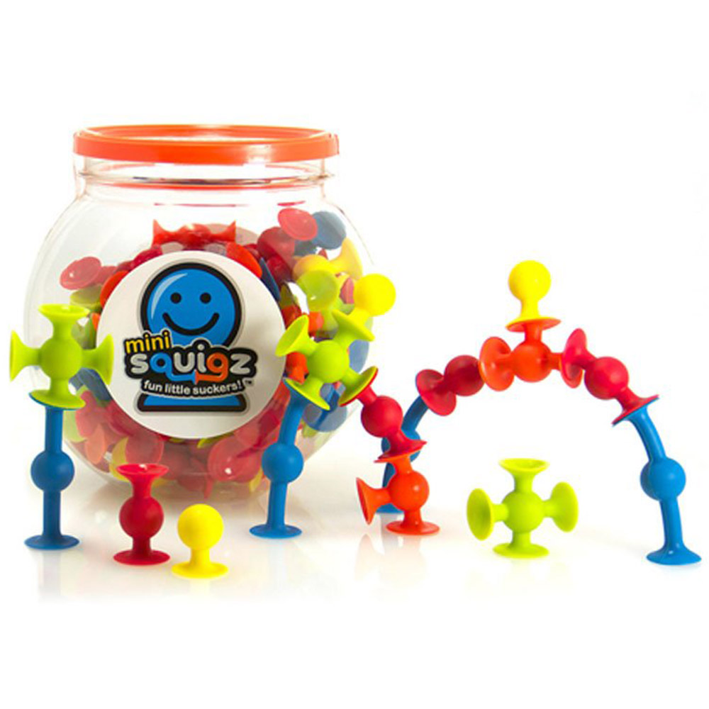 Joc De Constructie Fat Brain Mini Squigz, 75 piese, Multicolor