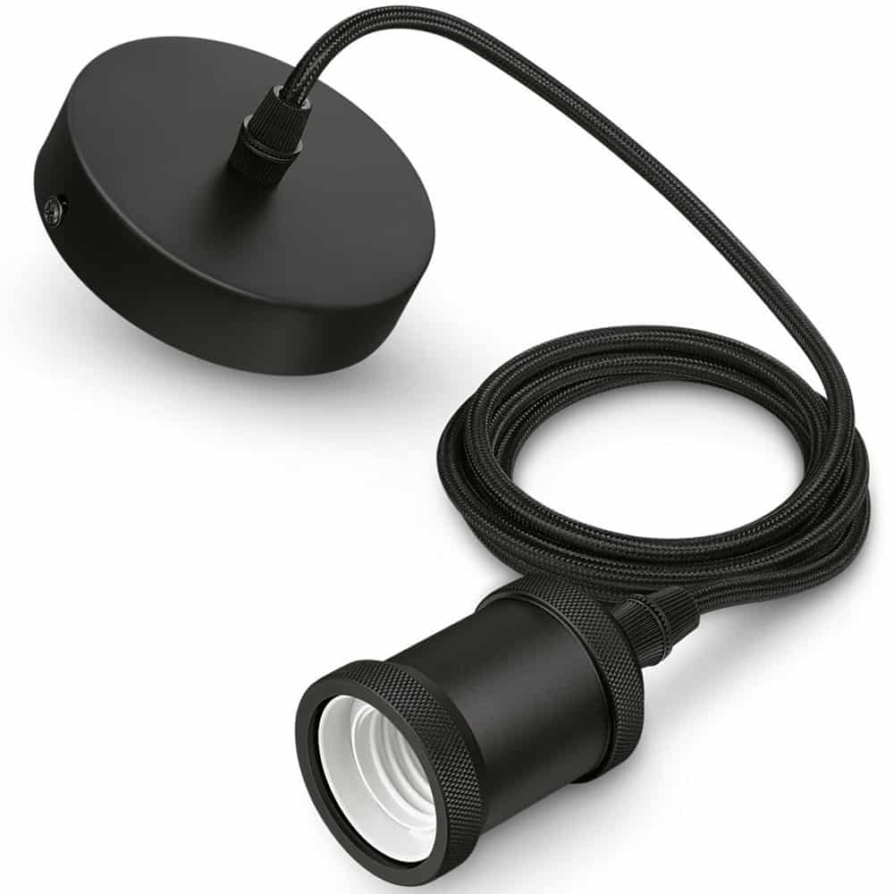Pendul Philips Modern, E27, 40W, 10.7 cm, Negru