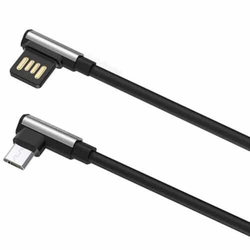 Cablu Date si Incarcare Hoco U42 L Shape, USB la MicroUSB, 1.2 m, negru