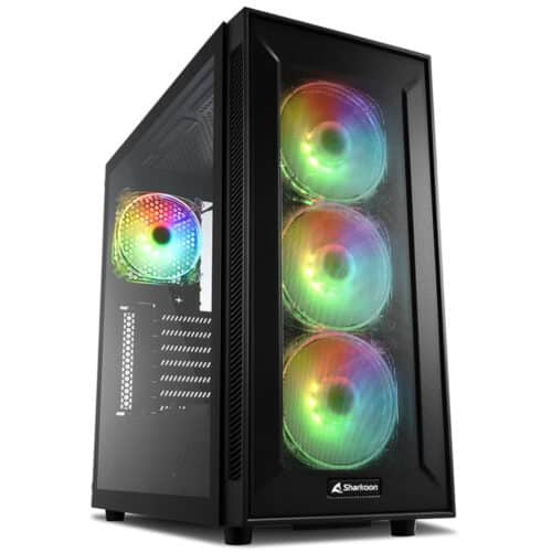 Carcasa PC Sharkoon TG6M RGB, General Form Factor: ATX, iluminare RGB, negru
