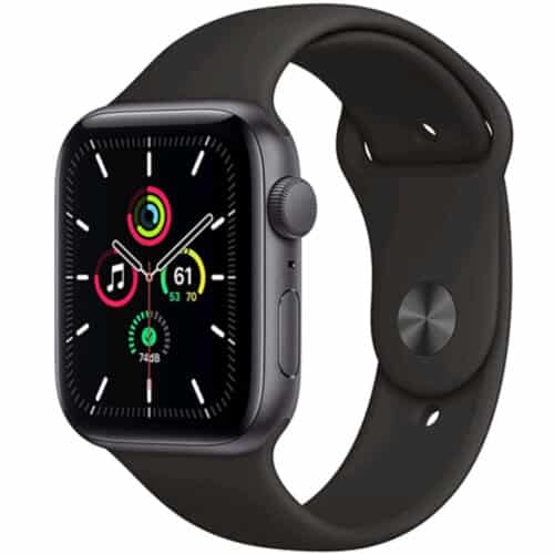Ceas Smartwatch Apple Watch SE V2 GPS, Bluetooth, Wi-Fi, Bratara Silicon 40mm, Carcasa Aluminiu, Rezistent la apa, Negru